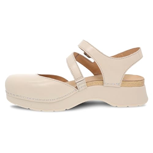 Image of Dansko Rissa Closed Toe Sandal for Women - Unique and Stylish Shoe with Recycled Textile Linings and Leather Uppers - All-Day Legendary Comfort