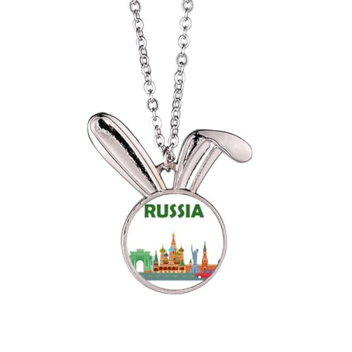 Bijoux lapin animal Kremlin pendentif graffiti collier original pour homme et femme