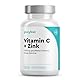 Vitamin C 365 Kapseln - Hochdosiert mit 1000mg + 20mg Zink - Pflanzlich fermentiert & gepuffert (pH-neutral, säurefrei, magenschonend) - Laborgeprüft, vegan ohne Zusätze hergestellt