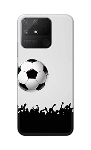 Image of Printed Hard Back Cover Case for Realme Narzo 50A Back Cover (Football Icon) -1302
