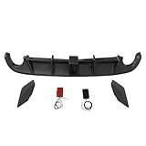 NmleINEC Rear Diffuser Compatible For VW Golf MK6 GTI 2008-2013 Glossy Black Car Body Kit Lip Bumper Spoiler Plastic Splitter(Color:MK6 carbon look)