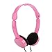 Demeras Kids Headphones Foldable Wired Headset Children Headphone with Microphone Boys Girls On Ear Headset for Online Learning (Pink)