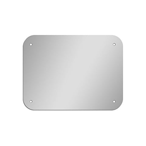 Glossy Gallery Rectangle Shatterproof Acrylic Safety Mirror with Rounded Corners and Screw Mount Set - 18in x 24in Cover