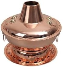 Olla Eléctrica y de Carbón de Cobre Puro, Diseño Dividido para Fácil Limpieza