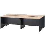 オフィスコム 法人様向け NFシリーズ フリーアドレスデスク 4人用 幅2400×奥行1200×高さ720mm ナチュラル×ブラック OC-FLC2412-NABK