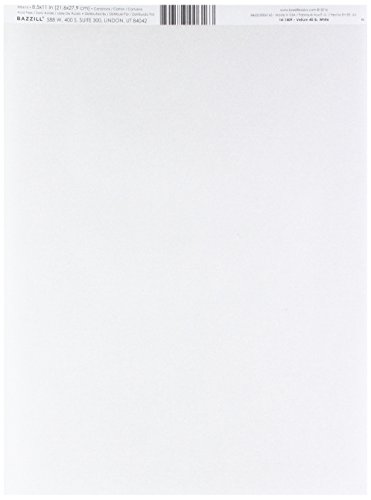 Bazzill Basics Paper 25 Sheets of 8.5 x 11 Inch White 40 LB Vellum Bazzill Basics-Hojas de vitela,...