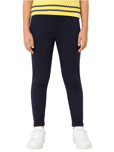 Image of Pilolo Kids Soft Cotton Lycra Solid Ankle Pocket Leggings for Girls