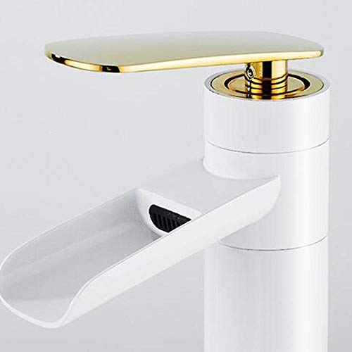 Robinet mitigeur cascade noir contre les éclaboussures de lavabo de bain - 3