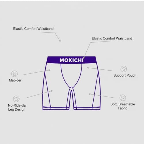 Image of Men's Printed Boxer Briefs Pack of 5 | Soft Stretch Polyester-Spandex Trunks | Breathable Quick-Dry Innerwear | Elastic Waistband | Comfortable Everyday Underwear for Men