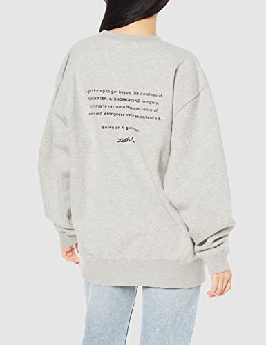 [エックスガール] トレーナー FACE EMBROIDERY CREW SWEAT T