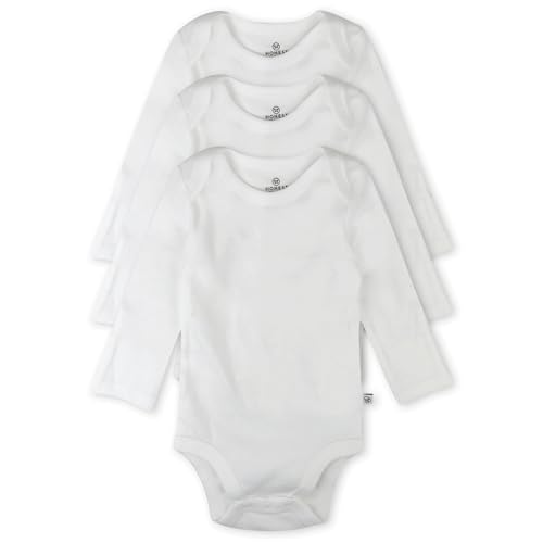 Image of HonestBaby Baby 3-Pack Long Sleeve Bodysuits One-piece Organic Cotton for Infants
