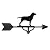 Montague Metal Products 32-Inch Deluxe Weathervane with Satin Black Retriever Ornament