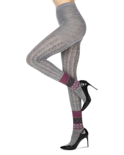 Image of Women's Designernate Cotton Blend Multi-Pattern Sweater Tights