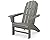 POLYWOOD Vineyard Curveback Outdoor Adirondack Chair, Slate Grey