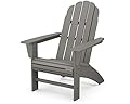 POLYWOOD Vineyard Curveback Outdoor Adirondack Chair, Slate Grey