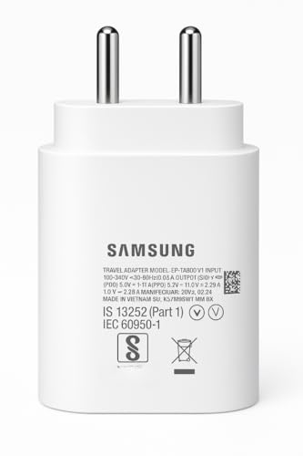 Image of 25W Type-C PD 3A Fast Charging Adapter Compatible with A17|A36|A55|A16|M36|M35|M07|M17|M05|M06|F36|F56|F06|F05|Tablet & Other 25Watt USB C Superfast Charge Charger|Travel Adaptor-White