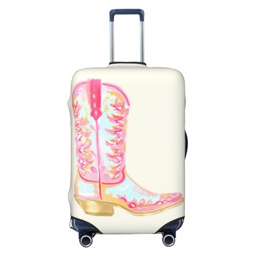 Western Cowboy Boot Minimalist Elastic Travel Luggage Covers Dustproof Scratch-Resistant Suitcase Protector Fit 22-24 Inch