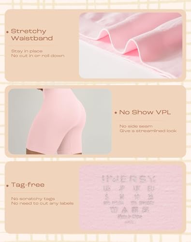 Image of INNERSY Slip Shorts for Women Summer High Waisted Seamless Anti Chafing Shorts Under Dresses 3-Pack