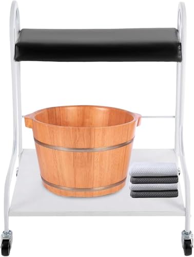 Carro portatil para spa de pies con ruedas y almacenamiento miniatura 3