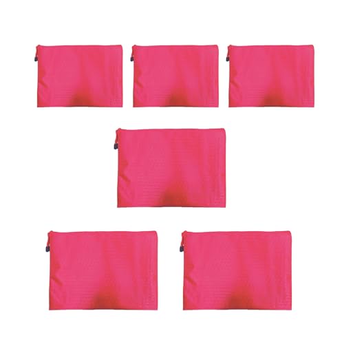 Vdaxvme 防水ファイルウォレット ジッパー付き オックスフォードマネーバッグ ファイルバッグ 書類整理バッグ ファイルポーチ ファイル 6個