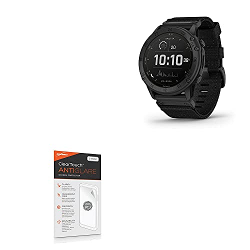 BoxWave Screen Protector Compatible with Garmin Tactix - ClearTouch Anti-Glare (2-Pack), Anti-Fingerprint Matte Film Skin for Garmin Tactix