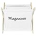 Koopman Zeitschriftenständer Holz mit Farbwahl Zeitungsständer Magazinständer Zeitschriften Zeitung Magazin Ständer Zeitschriftensammler Halter (weiß), 32 x 22 x 30 cm