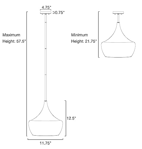 Kira Home Ava 12.5" Modern Industrial Schoolhouse Pendant Light With Clear Wine Glass Style Shade, Adjustable Hanging Height, Brushed Nickel Finish #TOP6