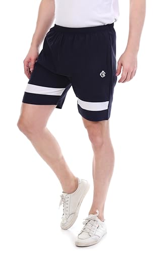 Image of BLUE STAR SHARK Men's Athletic Sports Shorts with Zipper Pockets | Lightweight Quick-Dry Breathable Running Gym Workout Training and Fitness Short for Men | Comfortable Stylish Activewear