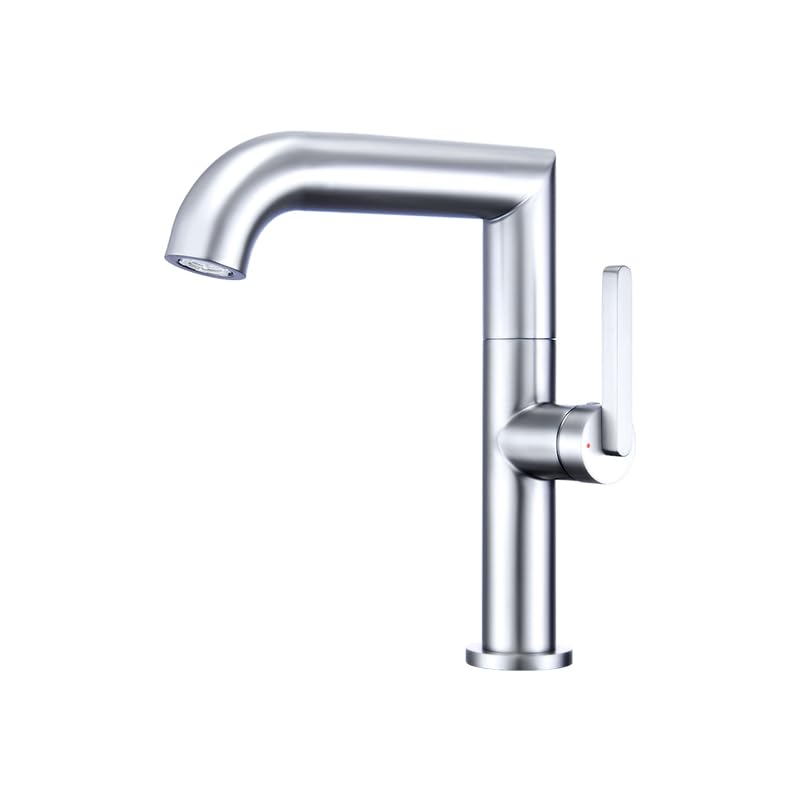 Mitigeur lavabo gastronomique et salle de bain moderne en acier brossé