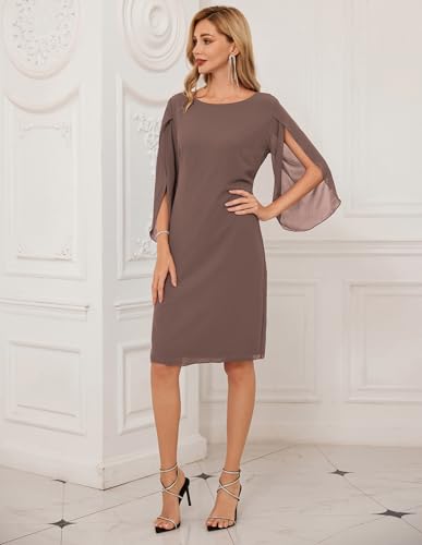 Image of GRACE KARIN Womens Formal Wedding Guest Dress 2026 Chiffon Cocktail Dress Mother of the Bride Dresses Midi Fashion Clothing