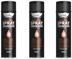 Bond It (3 Tins) 500ml spray Contact adhesive Super Strong carpet tiles underlay spray glue