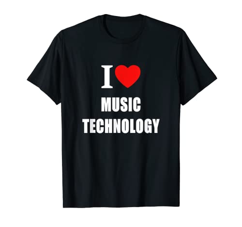 I Love Music Tecnología Producción Ingeniería Camiseta