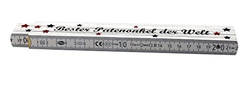 Zollstock Bester Patenonkel der Welt - Geschenk - Geburtstag - Weihnachten