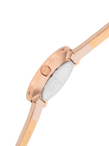 Image of French Connection Sunray Rosegold Round Dial with Pink Leather Strap Watch for Womens - FCO1RGL