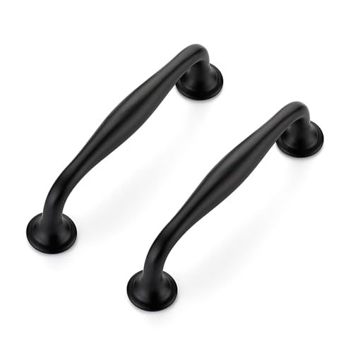 Image of Ravinte 20 Pack 3-3 /4 Inch Matte Black Kitchen Cabinet Handles Solid Zinc Alloy Cabinet Pulls Cupboard & Drawer Handles