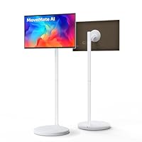 NEWORK 27&quot; Smart Portable TV on Wheels, 16-Hours Playtime, Rolling TV with 8GB+128GB, Android 14, EDLA-Certified Touch Screen Monitor, 13 MP Camera, Remote &amp; Voice Control