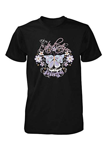 YAZI Butterfly Flowers Floral Beautiful Pretty Cute Adult T-Shirt S-XXL
