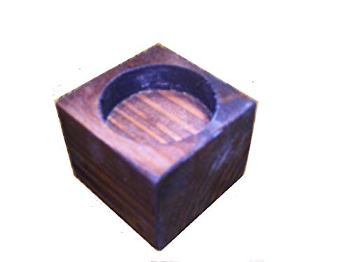 Steve's Gift Shoppe Desk Lifter - Bed Lifter - Bed Riser for Up to 1.4-Inch Round Furniture Legs/Up to 4-Inch Lift Height - Package of Four (4) (2.5 Inch Lift (Stained))