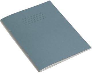 RHINO Stationery Exercise Book | 9 X 7 | A5+ | 80 Page | 5mm Squared Exercise Book | Light Blue | School Books | Pack of 10