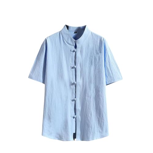 Chemise d'été col chinois homme légère contre la forte chaleur
