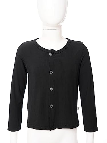 Jugaoge Kids Girls Long Sleeve Ribbed Cardigan Casual Button Shirts Workout Sport Tee Tops Sportswear3