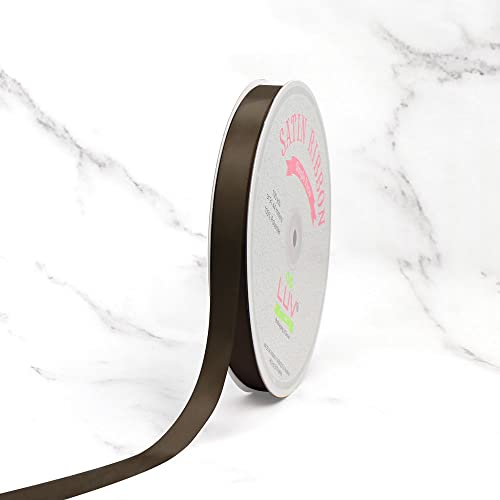 Creative Ideas Psf0508-850 Solid Satin Ribbon, Brown, 5/8" X 100 Yd #TOP23