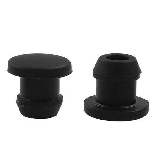 Image of 20 Pcs 6 mm Silicone Plugs Waterproof Stoppers, Black Round Rubber Plugs for Round Holes