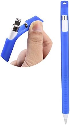 Leeko Silicone Case for Apple Pencil, Silicon iPad Pro Pen Cover with 4 Different Charging Caps Holder and Protective Nib Cover for Apple iPad Pro 9.7’’ 10.5’’ 12.9’’ Pencil (Green)