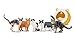 EYSCOTA 12PCS Cat Figurines, Plastic Cat Figures Realistic Kitten Toys, Cat Cake Toppers Easter Egg Birthday Gift for Kids & Children