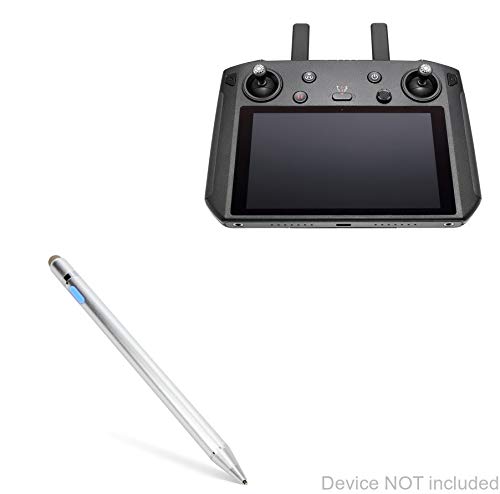 BoxWave Stylus Pen Compatible with DJI Smart Controller - AccuPoint Active Stylus, Electronic Stylus with Ultra Fine Tip for DJI Smart Controller - Metallic Silver