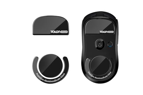 TERRIFI Ultra Strong Glass Mouse Feet Skates with Curved Edges, Compatible with Logitech G Pro X Superlight, Durable Replacement for Super Smooth and Fast Glide (Black)