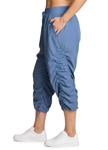 RBX Active Women's Plus Size Fashion Lightweight Woven Body Skimming Drawstring Capri Pant4