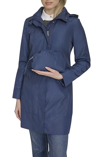 Image of Cole Haan Women's Back Bow Packable Hooded Rain Jacket