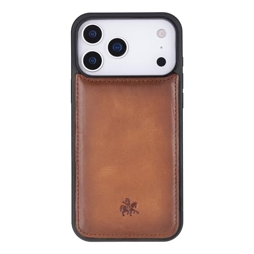 Venito Lucca Ręcznie wykonane skórzane etui do iPhone'a 17 Pro Max (6,9 cala), kompatybilne z MagSafe, smukłe etui ochronne klasy premium, ochrona przed upadkiem/uderzeniami, antyczny brąz